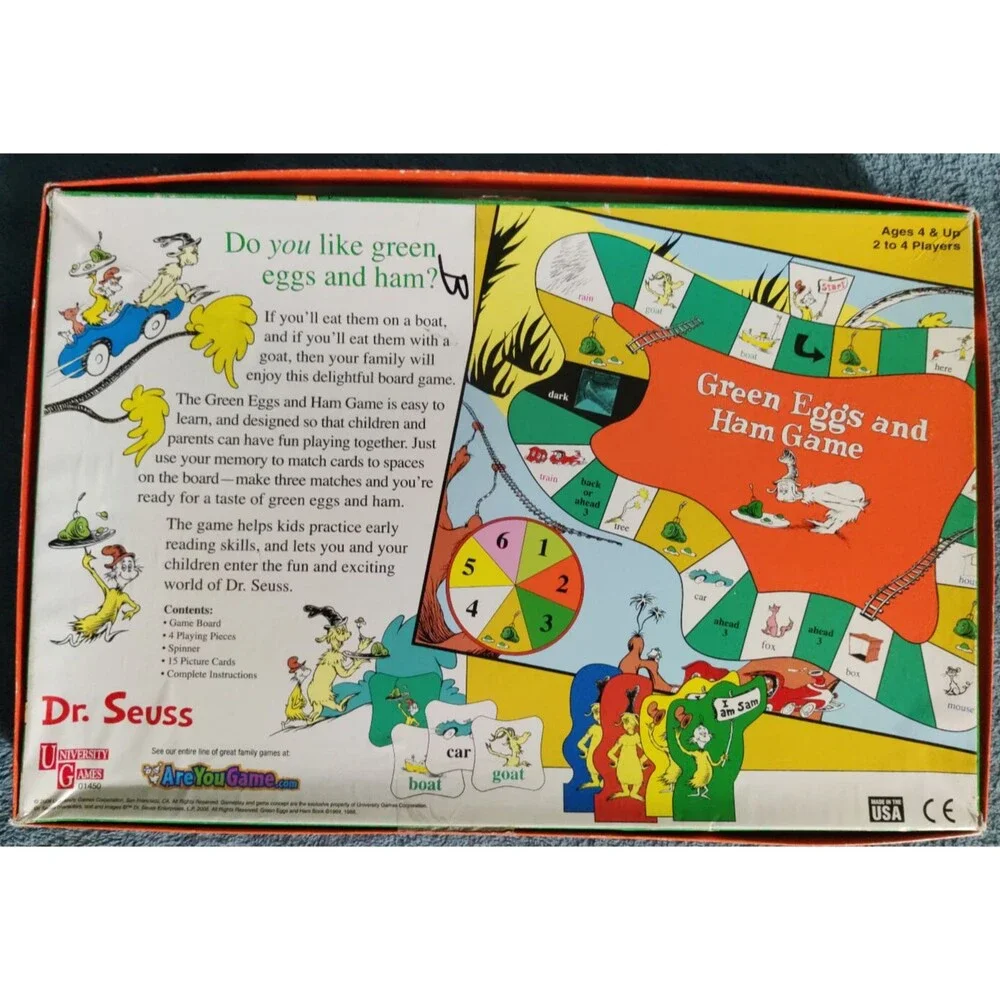 Dr. Seuss Green Eggs and Ham Board Game Vintage Complete